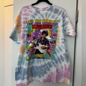 NWT Jimi Hendrix Experience Tie-Dye Graphic Tee - Multicolor